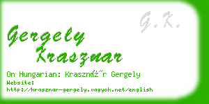 gergely krasznar business card